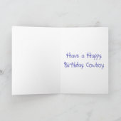Cowboy Birthday Kaart (Binnen)