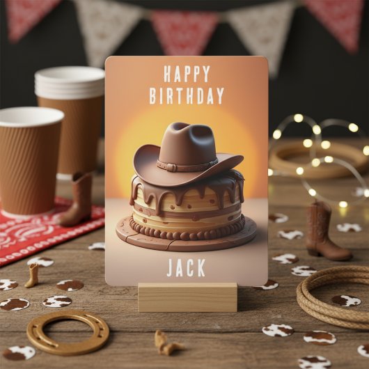 Cowboy Birthday-kaart Feestdagenkaart