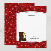 Cowboy Birthday Party Bedankt voor je briefkaarten (Voorkant / Achterkant)