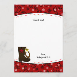 Cowboy Birthday Party Bedankt voor je briefkaarten