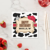 Cowboy Birthday Party, Custom Napkins Servetten (Insitu)