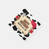 Cowboy Birthday Party, Custom Napkins Servetten (Hoek)