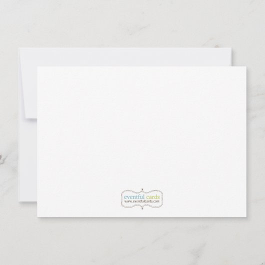 Cowboy Birthday Party Dank je kaart (Achterkant)