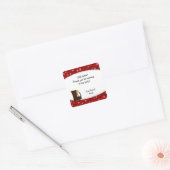 Cowboy Birthday Party Favor Sticker Red Paisley (Envelop)
