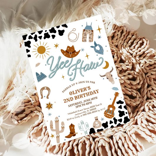 Cowboy Birthday Party Invitation Kaart