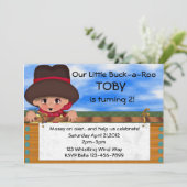 Cowboy Birthday Party Kaart (Staand voorkant)