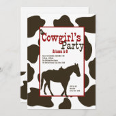 Cowboy Birthday Party Kaart (Voorkant / Achterkant)