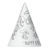 Cowboy Birthday Party - Kleur uw eigen partijgenoo Feesthoedjes (Links)