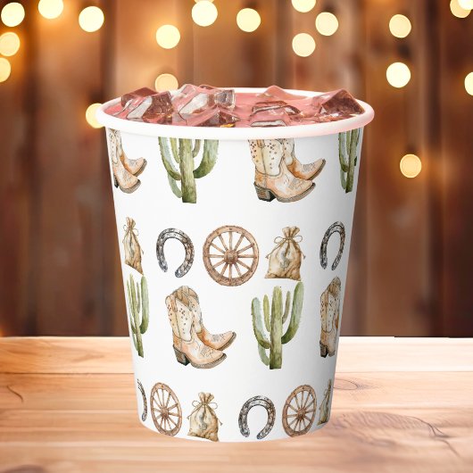Cowboy Birthday Party Papieren Bekers