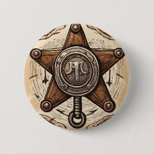 Cowboy Birthday Party Ronde Button 5,7 Cm