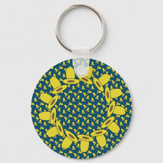 Cowboy Birthday Party Sleutelhanger (Achterkant)