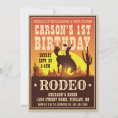 Cowboy Birthday Rodeo Poster Party, elke leeftijd Kaart (Voorkant)