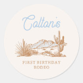 Cowboy Birthday Stickers (Voorkant)