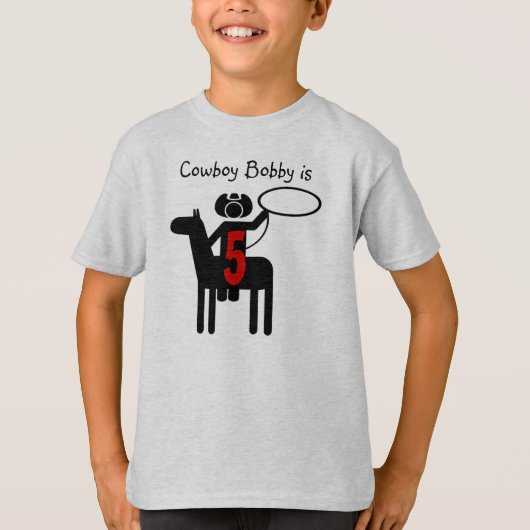 Cowboy  Birthday T-shirt (Voorkant)