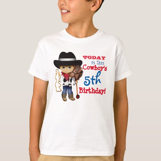 Cowboy Birthday T-shirt (Voorkant)