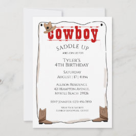 Cowboy Birthday-uitnodigingen Kaart