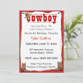 Cowboy Birthday-uitnodigingen Kaart (Staand voorkant)