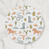 Cowboy blauw Baby shower Bedankjes Labels (Achterkant)