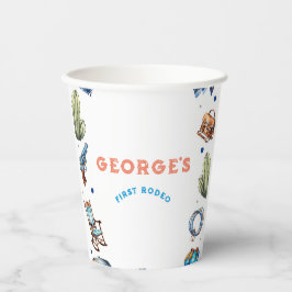 Cowboy Blauw Western Wild West Verjaardag Papieren Bekers