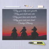 Cowboy Blessing Horse Silhouette Tissuepapier (Craft)