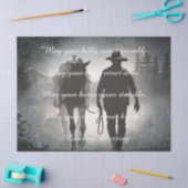 Cowboy Blessing Horse Silhouette Tissuepapier (Craft)