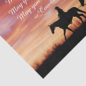 Cowboy Blessing Horse Silhouette Tissuepapier (Detail)