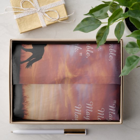 Cowboy Blessing Horse Silhouette Tissuepapier (Geschenk)