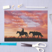 Cowboy Blessing Horse Silhouette Tissuepapier (Craft)