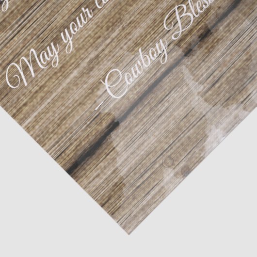 Cowboy Blessing Horses Tissuepapier (Detail)