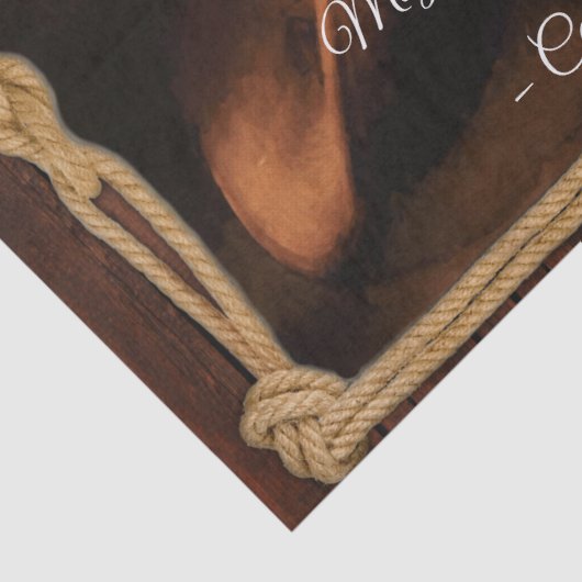 Cowboy Blessing Pet en Boots Tissuepapier (Detail)