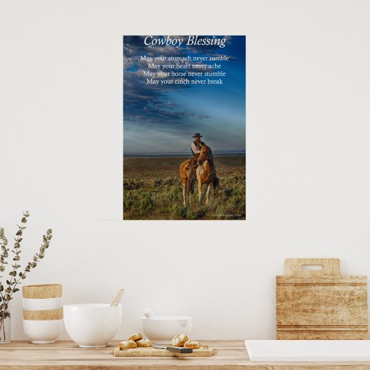 Cowboy Blessing Poster (Keuken)