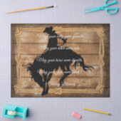 Cowboy Blessing Silhouette Bucking Bronco Horse Tissuepapier (Craft)