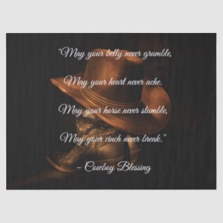 Cowboy Blessing Western Pet en Boots Tissuepapier