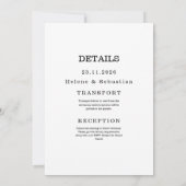 Cowboy Bloem Westerse Trouw Rustieke Trouw  Kaart (Achterkant)