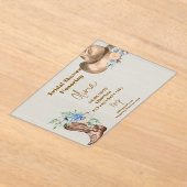 COWBOY-BLOEMEN BRUIDSDIEPJE ACRYL UITNODIGINGEN (Laagn)