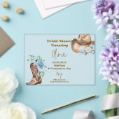 COWBOY-BLOEMEN BRUIDSDIEPJE ACRYL UITNODIGINGEN (Insitu (Huwelijk))