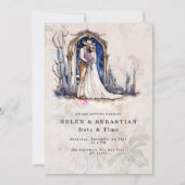 Cowboy Bloemen Western Bruiloft Rustieke Bruiloft Kaart (Voorkant)