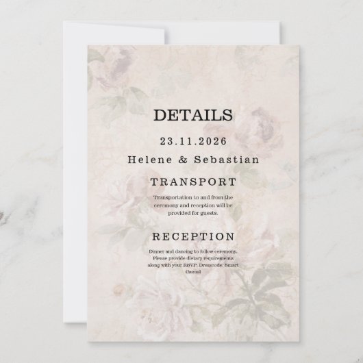 Cowboy Bloemen Western Bruiloft Rustieke Bruiloft Kaart (Achterkant)