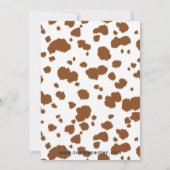 Cowboy Blue Baby shower Invitation Kaart (Achterkant)