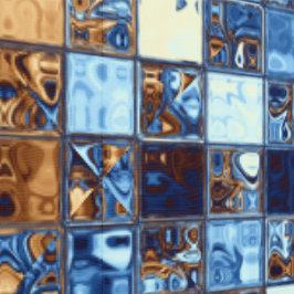 Cowboy Blue Bandana van Melissa Lea Behang