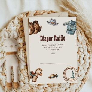 Cowboy Blue Western Rodeo Luiers Verlotingskaart Kaart