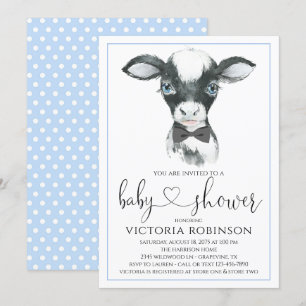 Cowboy-boerderij baby shower uitnodigingen