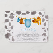 Cowboy Books for Baby Insert Card Boy Informatiekaartje (Voorkant / Achterkant)