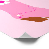 Cowboy Boot 01 Roze Preppy Laarzen Poster (Hoek)