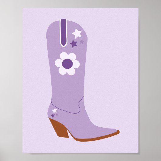 Cowboy Boot 03 Paarse Poster (Voorkant)