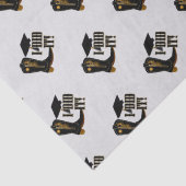 Cowboy Boot Afstudeerder Pet en Diploma Afstuderen Tissuepapier (Detail)