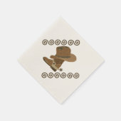 Cowboy Boot and Pet off Wooden Inlay Servetten (Hoek)
