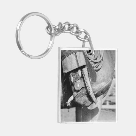  Cowboy Boot and Spur Foto Sleutelhanger (Voorkant Links)