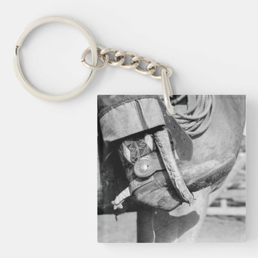  Cowboy Boot and Spur Foto Sleutelhanger (Voorkant)