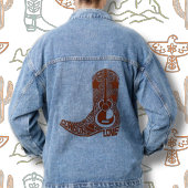 Cowboy Boot Blauw Denim Jas Denim Jacket